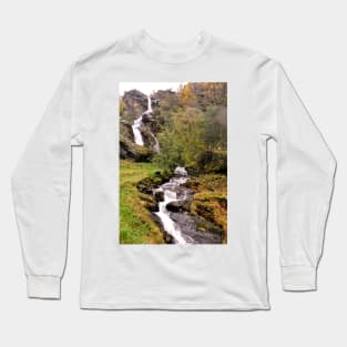 Waterfall Flamsdalen Valley Flam Norway Scandinavia Long Sleeve T-Shirt